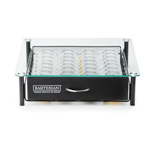 Bartesian Cocktail Capsule Storage Drawer Organizer - Stylish Mixology Cocktails Drink Mixer Holder Dispenser - Home Bar Accessories for Cocktail Maker Machine - Holds Up to 36 Bartesian Capsules