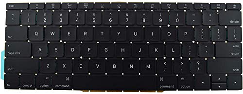 Willhom Keyboard US Layout Replacement for MacBook Pro 13-inch Function Keys Late 2016 to Mid 2017 A1708 Without Touch Bar