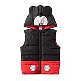 Disney Mickey Mouse and Pluto Boys Long Sleeve Shirt, Hooded Vest and Pants Set for Infant and Toddler