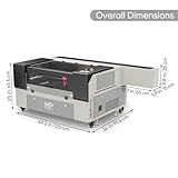 Monport 100W CO2 Laser Engraver＆Water Chiller with Lightburn,20"x28" Laser Engraving Cutting Machine with Autofocus 4 Way Pass Air Assist Commercial Laser Cutter for Wood Glass Acrylic More...