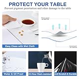 60 Inch Diameter Clear Round Plastic Protector Cover Vinyl Tablecloth Clear PVC Placemats Circle Desk Pad Dining Coffee Table Wood Furniture Protector Wipeable Water Resistant Table Runner Protector