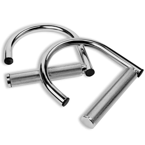 Yes4All 360 Rotation Metal Resistance Bands Handles, Pull Up Handle with Extra-Gripped Knurled Surface, Heavy Duty Industrial Grade Steel Stretch Attachment Handles for Elastic Band Workouts Home Gym