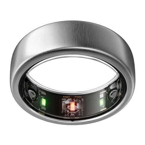 Oura Ring Gen3 Horizon - Brushed Titanium - Size 8 - Smart Ring - Size First with Oura Ring Gen3 Sizing Kit - Sleep Tracking Wearable - Heart Rate - Fitness Tracker - 5-7 Days Battery Life