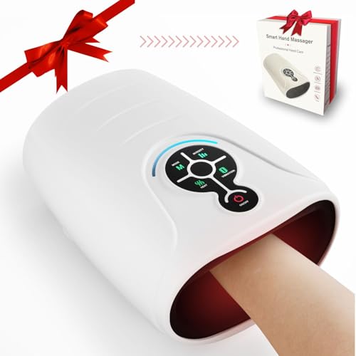 AERLANG Birthday Gifts for Women Husband Gifts Hand Massager Hand Massage Machine with Heat and Compression Electric Hand Massager for Arthritis and Carpal Tunnel Cordless Massagers, Gift for Men mom