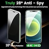 NBiefuny 3 Pack Privacy Screen Protector for iPhone 12 6.1 Inch with 3 Pack Camera Lens Protector, Anti Spy Tempered Glass Film, Anti-Scratch, Touch Sensitive, Case Friendly