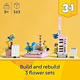 LEGO Creator 3 in 1 Typewriter with Flowers - Building Toy with 3 Building Options, Typewriter, Flowerpot with Pen & Notebook, or Keytar - Gift Idea for Birthdays - 31169