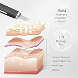 COSBEAUTY Skin Scrubber Face Spatula, Blackhead Remover Pore Cleaner Comedo Extractor with 4 Modes, Waterproof IPX6, Wireless Rechargeable (Black)