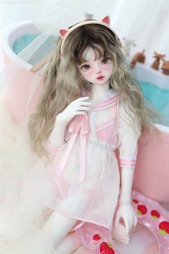 OCcBns 1/3 1/4 BJD Doll Clothing Sweet Lace Underwear, Joints Dolls Miniatures Accessories (Clothes Only, Doll Not Included)(Black,1/3)