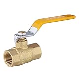 (Pack of 10) EFIELD 3/4-Inch 600 WOG FNPT Heavy Duty Full Port Brass Ball Valve FIP Threaded Yellow Handle