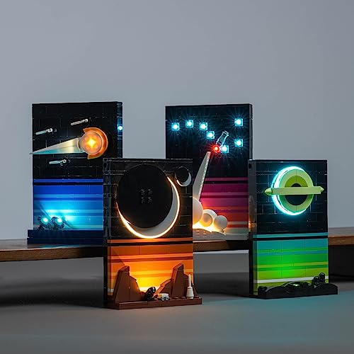 BrickBling LED Lighting Kit Compatible with Lego Tales of The Space Age, Voice Control Version Lights Compatible with Lego 21340 (Lights Only, No Model)