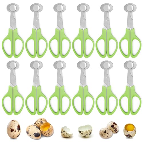 Quail Egg Cutter Scissors Stainless Steel Pigeon Bird Egg Opener Pack of 12