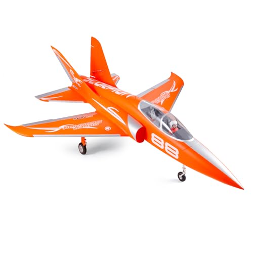Fms RC Airplane Jet Rc Planes for Adults Rc Jet Plane EDF Jet 90mm Super Scorpion V2 Orange 6S Hobby Rc Airplanes PNP (No Radio, Battery, Charger)