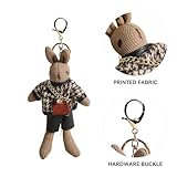 jiesinlov Kawaii Bag Pendant Keychain Dolls, Cute Trend Bunny Bag Charms, Purse DIY Remodeling Accessories(Brown Bunny)