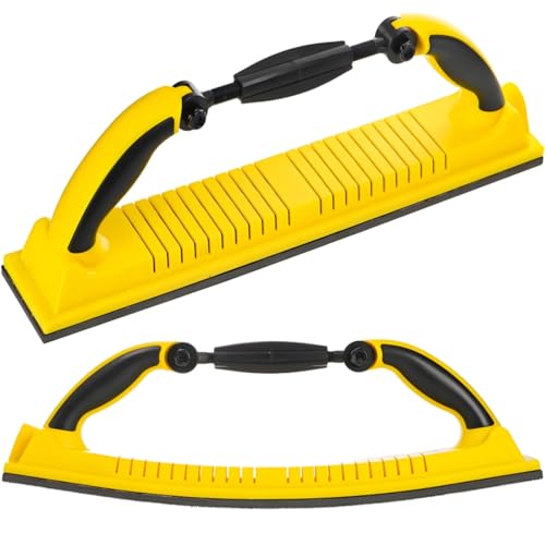 Acshio Hand Sanding File Block, Adjustable Radius Flex Longboard Sanding Block with Hook & Loop Backing, Use Continuous Rolls Sandpaper Sheets for Automotive, Woodworking