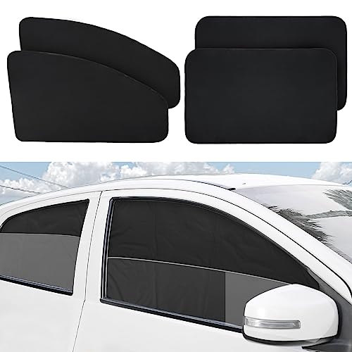 XCBYT Car Window Shades - 4 Pack Car Priavcy Curtains - Side Window Sun Shades for Car Baby - 100% Light Block Sun Shade for Car Window for Car Camping Napping Sleeping Breastfeeding Cloth Changing