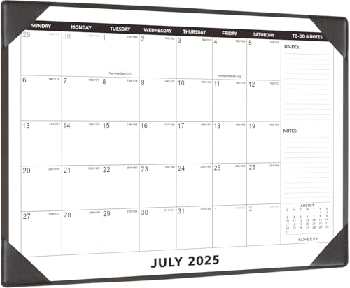 Large Desk Calendar 2025-2026 with Desktop Mat, KOPEESY 22" x 17" Desktop Calendar From Now to June 2026, Office Supplies Desk Blotter Calendar for Home School and Office