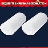 JOYIN Christmas Snow Blanket Roll (15In x 10Ft), 2Pcs for Christmas Decoration, Village Displays, Under The Christmas Tree - Thick White Soft Fake Snow Cover for Holiday Decor and Winter Displays