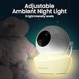 Babysense 5" HD Split-Screen Baby Monitor, Video Baby Monitor with 2 Cameras and Audio, Night Light, 1000ft Range, Two-Way Audio, 4X Zoom, Night Vision, 4000mAh Battery