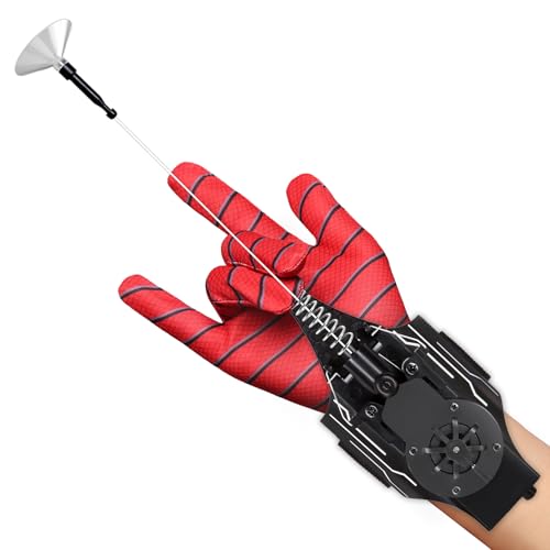 Web Shooter with Gloves - 8FT Spider Web Launcher for Kids, Spider Silk Slinger Wrist Toy for Superhero Funs