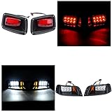 LED Headlight Tail Light Kit Compatible with EZGO TXT Golf Carts 1996-2013 12V Street Legal Light Kit with Turn Signal Wire Harness Compatible with EZGO TXT for Gas and Electric