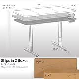 VIVO Electric 71 x 36 inch Rustic Sit Stand Desk, Dual Motor Memory Controller Height Adjustment, 2B Series, Vintage Brown Top Black Frame, DESK-KIT-2B7N-36