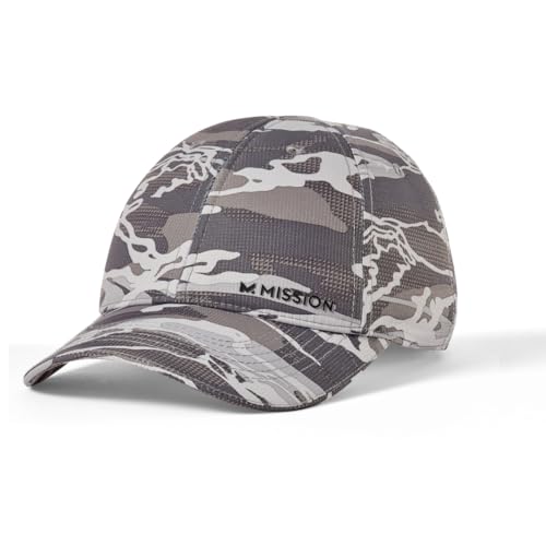 MISSION Cooling UPF Performance Hat - Unisex One Size Cap for Workouts, Golf & Running - Sweat & Water Activated Technology - (Matrix Camo Silver)
