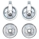 RealPlus Garage Door Cable and Pulley Kit, Including 2 Pairs of Galvanized Aircraft Cables and 4pcs Heavy Duty 3" Pulley Sheaves