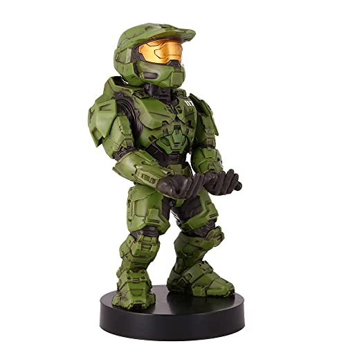 Exquisite Gaming: Halo: Master Chief - Mobile Phone & Gaming Controller Holder, Device Stand, Cable Guys, Xbox Licensed Figure, Green