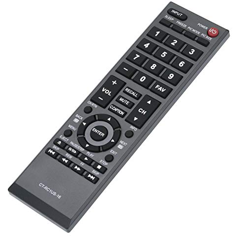 New - Remote Control CT-RC1US-16 Fit for Toshiba TV 55L310U 43L310U 40L310U 32L110U 49L310U