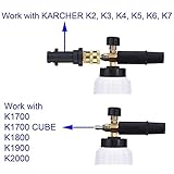 M MINGLE Foam Cannon, Foam Cannon Orifice Nozzle Tips and Foam Maker, Compatible with Karcher K2, K3, K4, K5, K6, K7 Pressure Washer