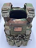 Redemption Tactical Crusader 2.0 Molle Quick Release Buckles Vest with Side Cummerbund Pouches and Triple mag Pouch (M81 Woodland Camo)