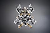 Viking Large Back Embroidered Patch for Vest Iron-on Sew on, Multi-Color