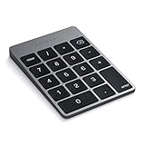 Satechi Slim Aluminum Bluetooth Wireless Keypad 18-Key Numpad Keyboard Extension – for iMac Pro, iMac, Mac Mini, MacBook Pro/Air, Windows, PC, Laptop and More - Space Gray