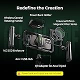 SmallRig x Brandon Li All-in-One Mobile Video Kit, Quick Release Universal Phone Video Rig Kit for iPhone for Samsung for Pixel, with Wireless Rotatable Handles for M.2 SSD w 67mm VND Filter - 4596