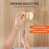 VEVOR Plastic Table Cover, 48 x 48 Inch 2.0 mm Thick Clear Table Protector, Round PVC Desk Mat, Waterproof & Easy Cleaning Desk Pad Tablecloth, for Office Dresser Dining Room Table Night Stand