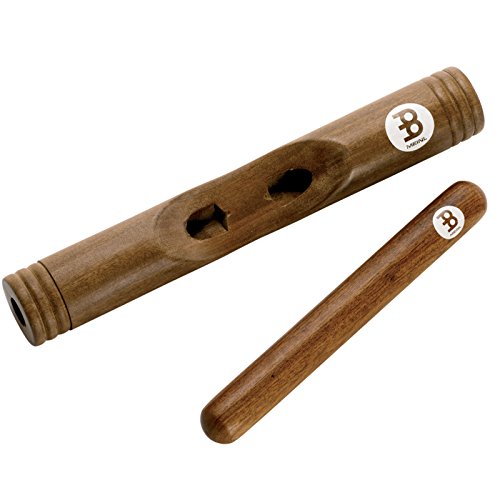 Meinl Percussion Red Finish African Select Hardwood Claves Musical Instrument Sticks, Hollow Body — NOT Made in China — for Live, Studio and Classrooms, 2-Year Warranty (CL3RW)