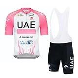 2020 Pro Team UAE Cycling Jersey Set For Men,Breathable MTB Bike Shirt Bib Short Kits GEL Paddad (M)