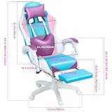 2025 New Gaming Chair, RGB LED Video Game Chairs High Back Reclining Ergonomic Computer Chair with Footrest & Massage Lumbar Height Adjustable Gaming Chairs for Adult Student Gamer Streamer Youtuber