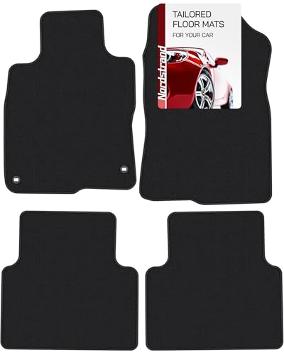 Floor Mats for Honda Civic 2016-2021 - Custom 3D Fit for Civic 10th Gen Hatchback Coupe Sedan - 1st and 2nd Row Set - 22oz Heavy Duty Carpet Mat - Anti-Slip Rubber - All Weather Car Liner Accessories