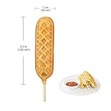 Corn Dog Waffle Maker for Commercial Use | Hotdog Waffles on a Stick | Stainless Steel | 110V (6 Pcs)