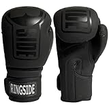 Ringside Apex Flash Sparring Gloves, IMF-Tech Synthetic Boxing Gloves with Secure Wrist Support, Ideal for Men and Women, Black and Black, 16 oz