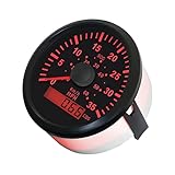 ELING Marine GPS Speedometer Speedo Gauge 35MPH with Backlight for Boat Yacht Ship Vessel 3-3/8'' (85mm) 12 24 Volt (LED Shows Course not Odometer)