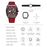 NAVIFORCE Watches for Men Quartz Chronograph Fashion Watch,Colorful Silicone Band,with Auto Date Waterproof Women Wrist Watch,Gift