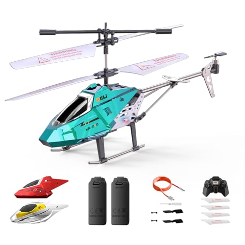 XIKOTEC RC Helicopter, Remote Control Helicopter for Kids, 2.4 GHz, LED Light, One-Key Take Off/Landing, Altitude Hold, RC Toys for Boys Girls