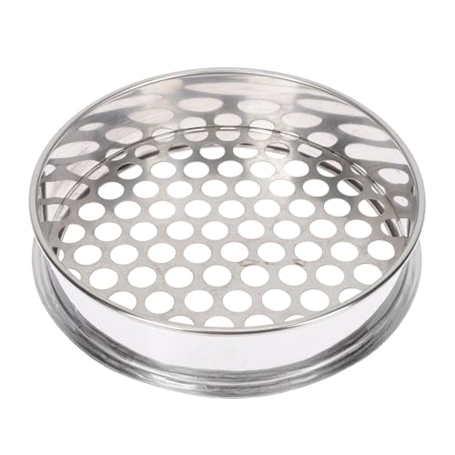 Veemoon Round Hole Sieve, 8.06x8.06x2.16inch, Stainless Steel, Blueberry Sieve for Home Kitchen Fruit Vegetable Cakes Garden Planting