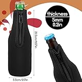 24 Pcs Beer Bottle Sleeves 12oz Bottle Insulators with Zipper Multicolor Bottles Holder Beer Jacket for Beach Pool Summer Parties