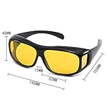 2Packs Unisex HD Day Night Driving UV400 Sunglasses Fit over Glasses Anti Glare