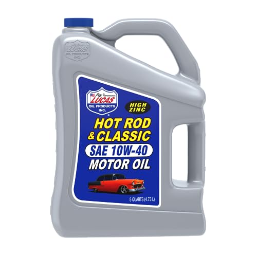 Lucas Oil 10683 Hot Rod & Classic Car SAE 10W-40 Motor Oil - 5 Quart