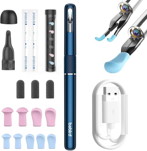 BEBIRD Note 5 Ear Canal Cleaner: FHD Camera with Omnidirectional Tweezers, IoT-Enabled Otoscope Support Remote Videos, Magnetic On/Off Cap