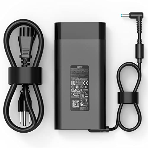 150W AC Charger Fit for HP Zbook 15 16 17 15u 15v G3 G4 G5 G6 G7 G8 G9 ZBook Studio G4 G5 G7 G8 G9 Victus 15 OMEN by 15 17 Pavilion Gaming 15 17 TPN-CA11 TPN-DA09 Laptop Power Adapter Supply